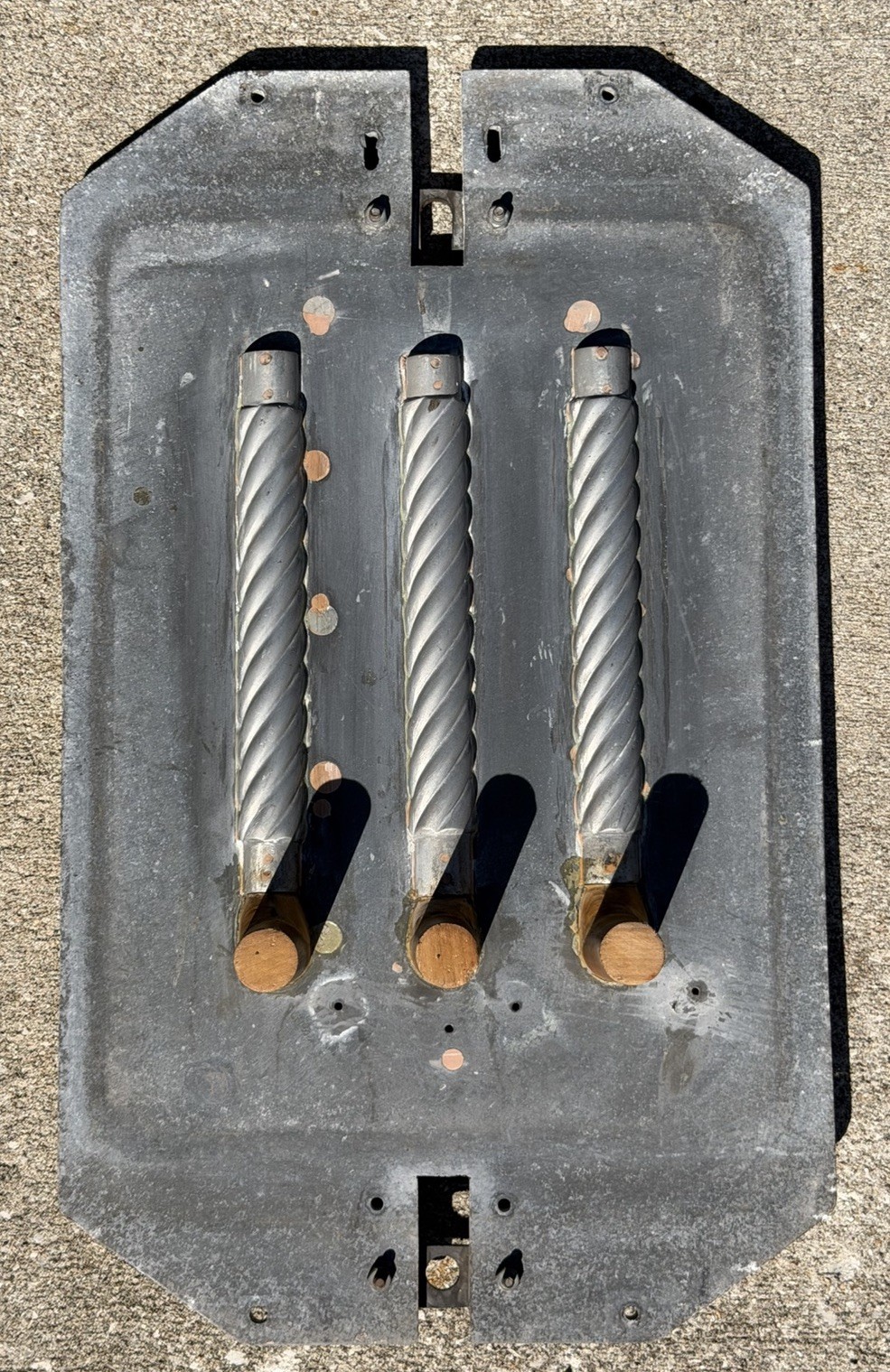 VTG Industrial Aluminum Foundry Mold Rope Pattern Sculpture Abstract Wall Art