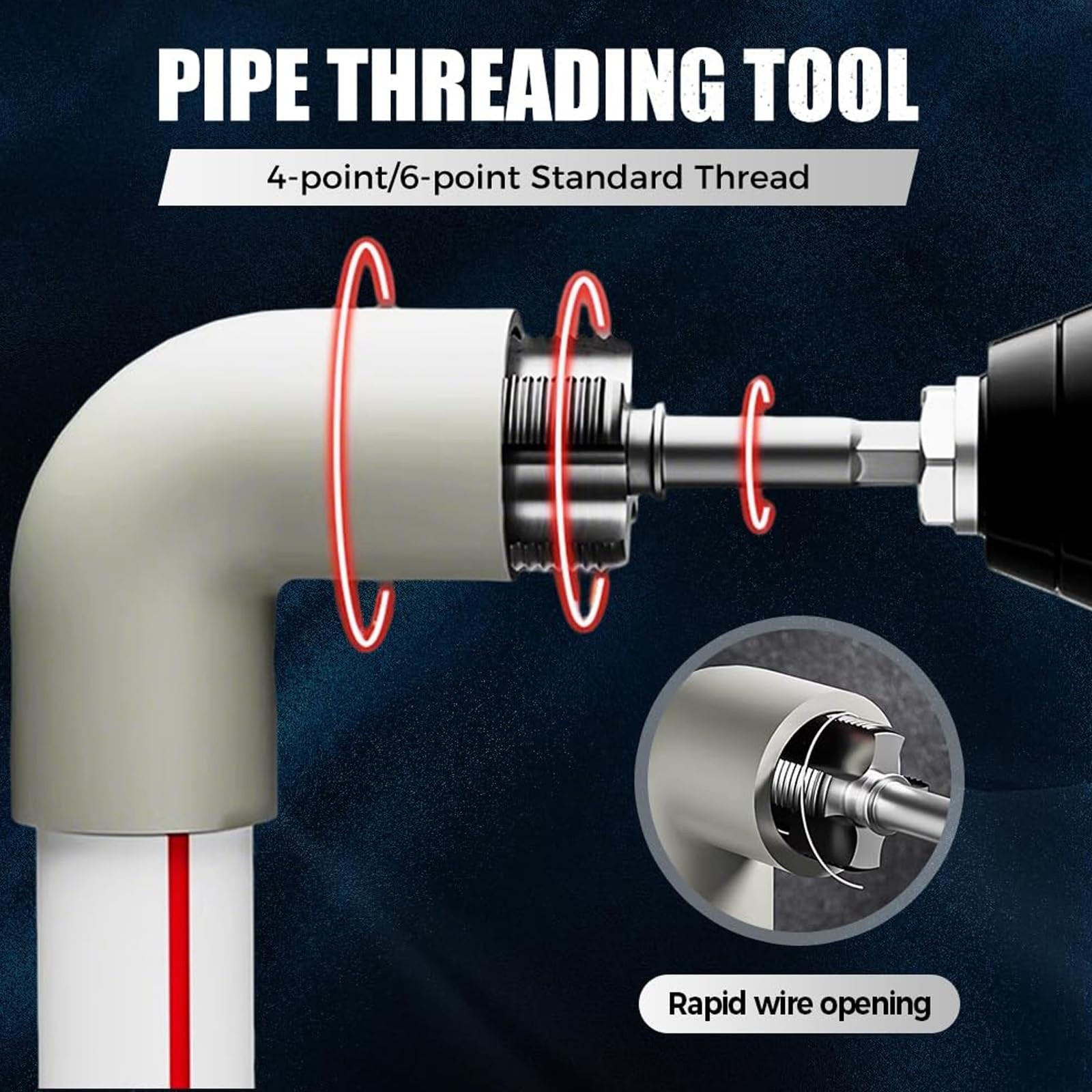 Integrated Internal & External Pipe Threading Tool,Pipe Thread 3/4 inch