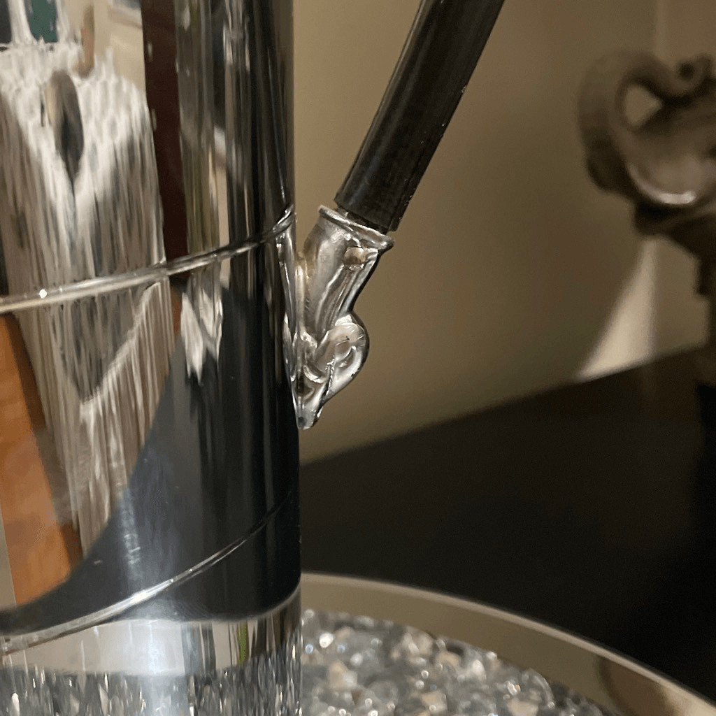 Vintage Art Deco Krome-Kraft Farber Bros NY Hammered Chrome Cocktail Pitcher