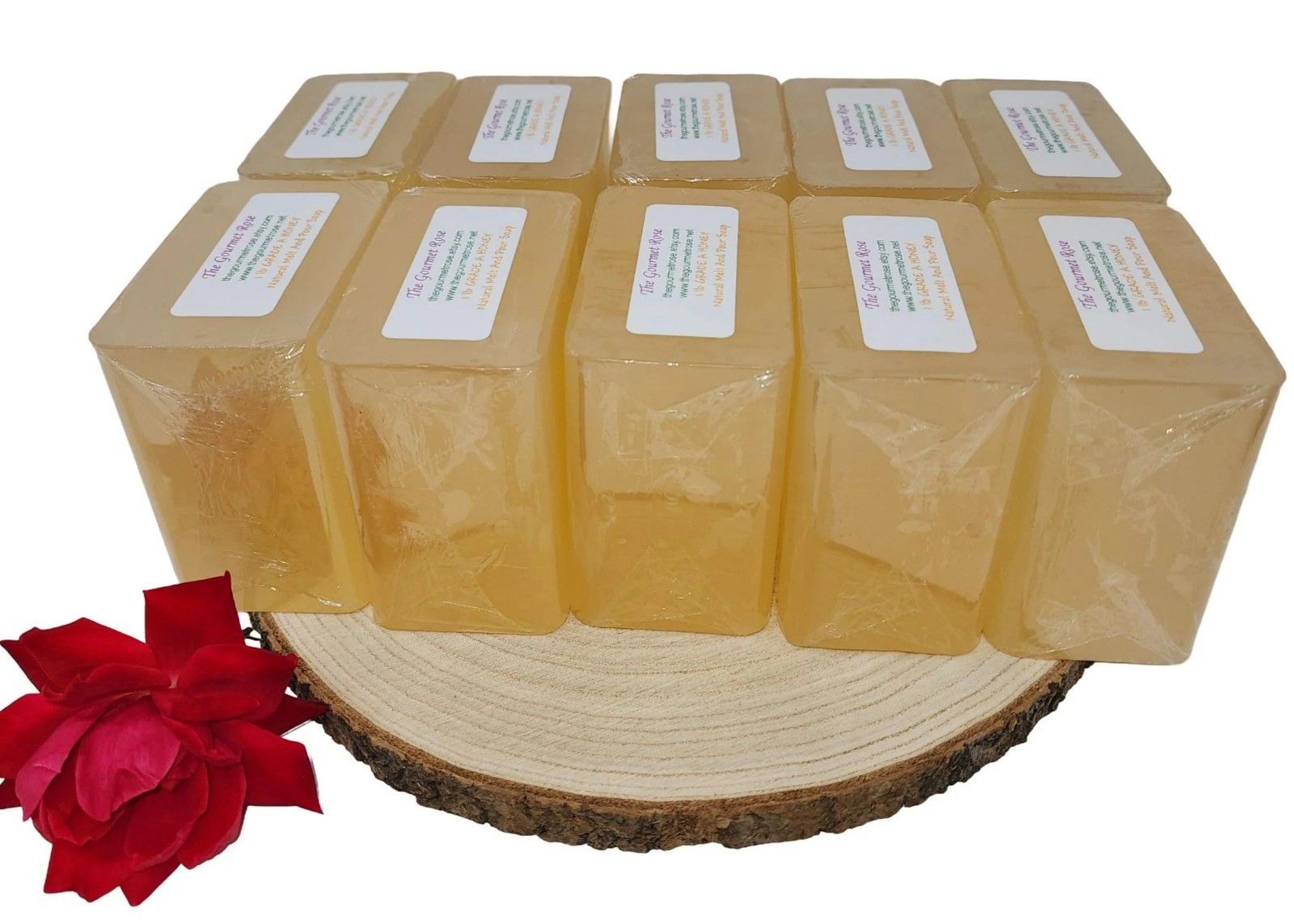 10 lb HONEY MELT AND POUR SOAP GRADE A Base Glycerin 100% Natural BULK Wholesale