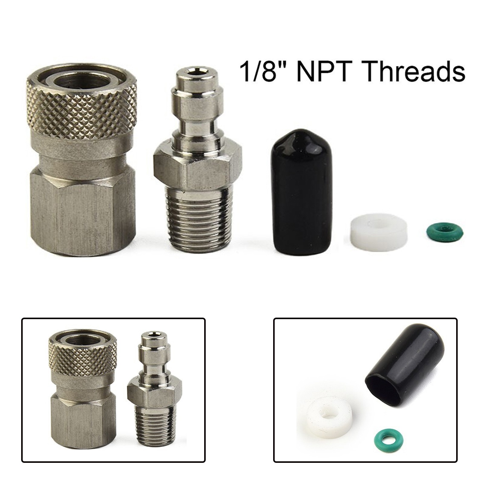 Quick Disconnect 8mm 1/8 Npt Thread Durability Male And Female PCP Paintball