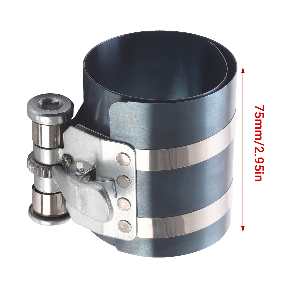 Piston Ring Compressor Professional Piston Install Tool with Wrench 2 1/8" to 7"