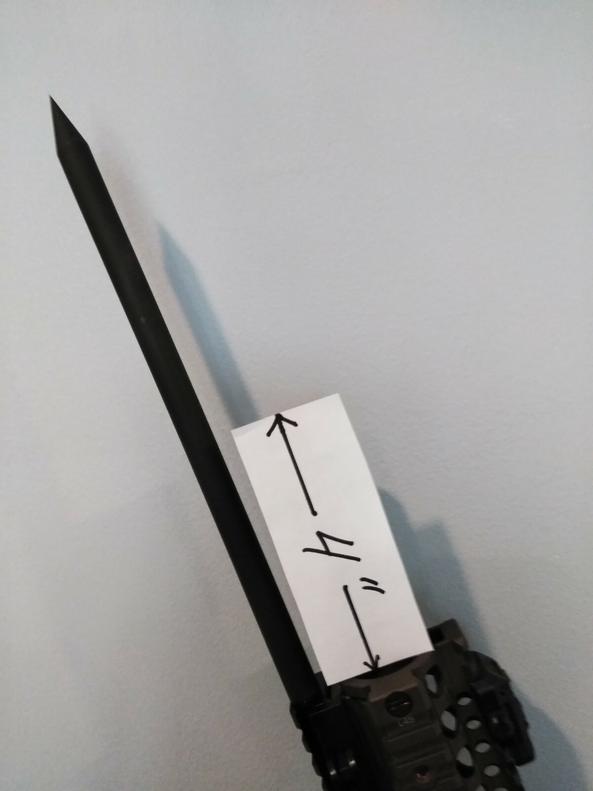 1/2"OD Steel Picatinny Rail Rifle,Shotgun,Crossbow Spike Bayonet Glass Breaker