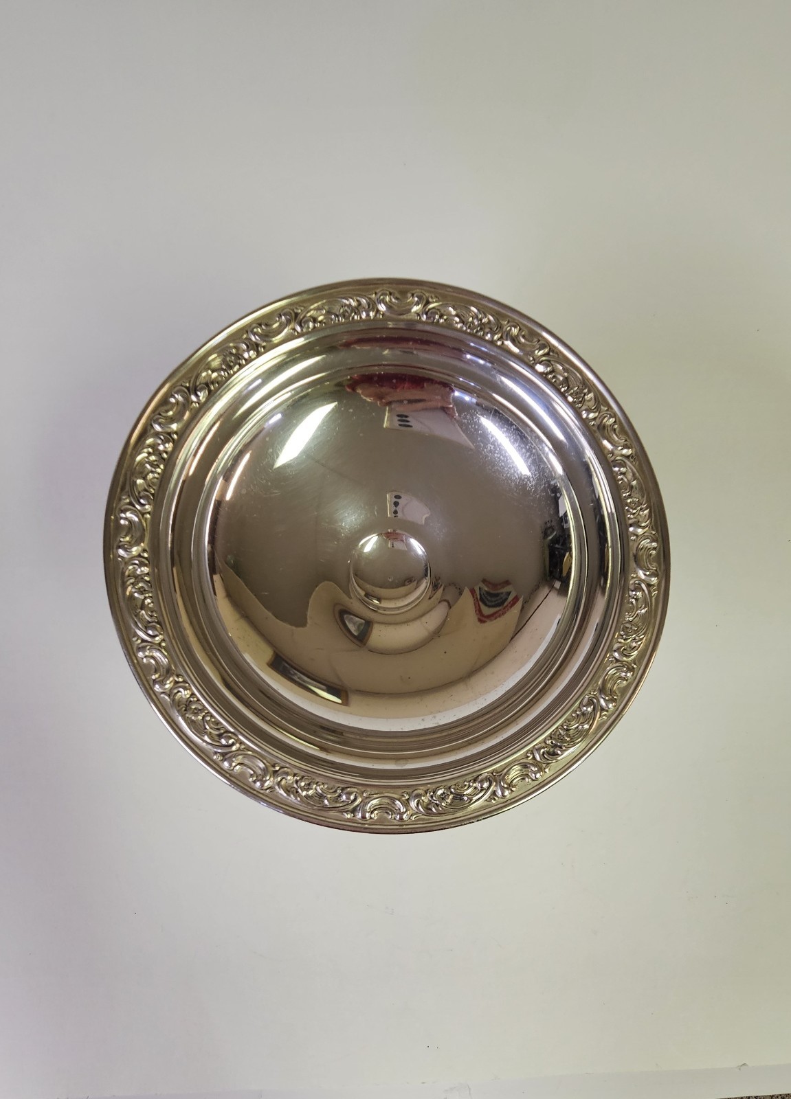 Vintage Gorham Sterling Silver Rose Scroll 1240 Pedestal Compote Candy Dish