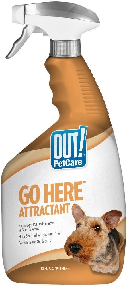 OUT! Go Here Dog Attractant Potty Training Spray for Puppies & Dogs 32oz, NEW!!!