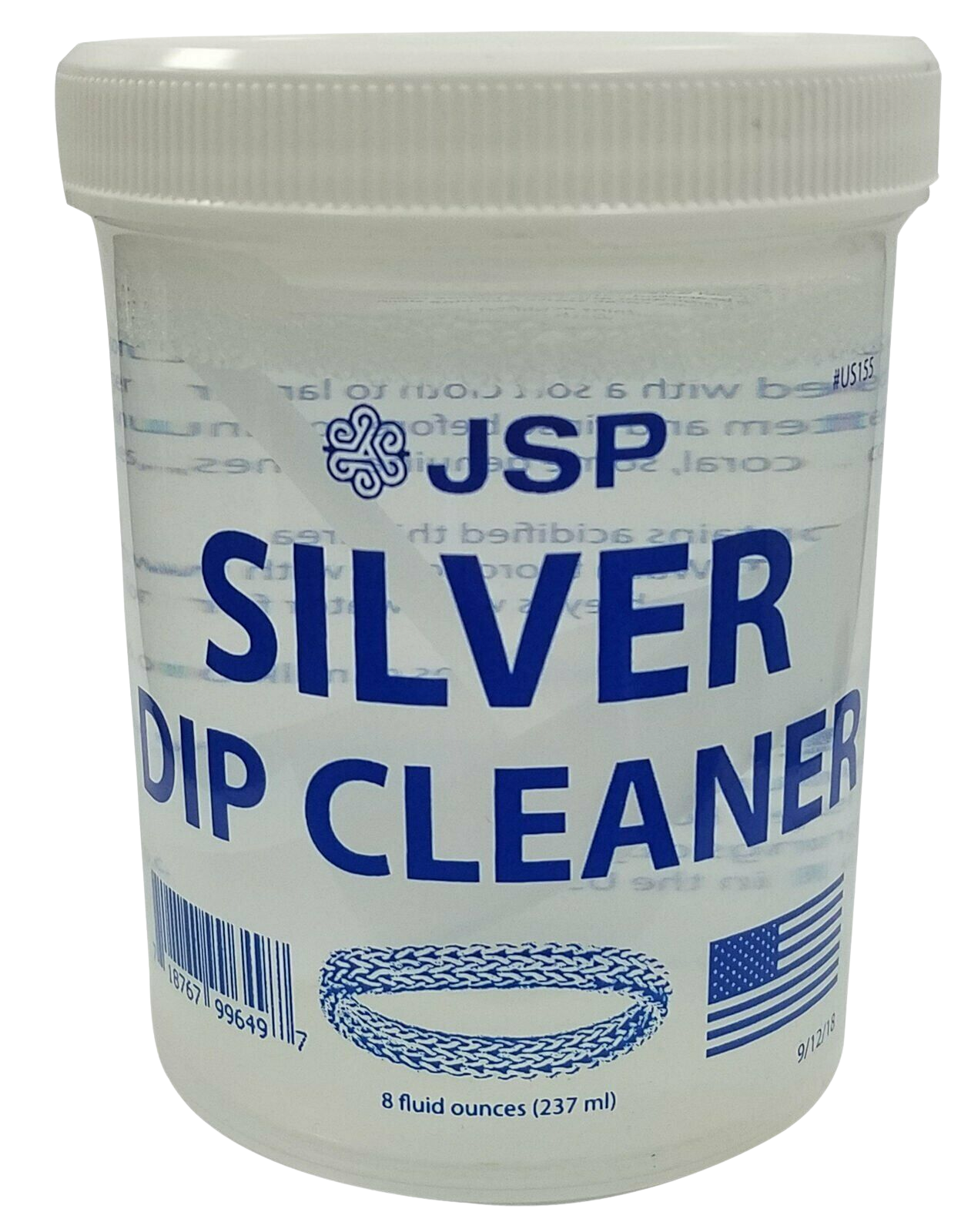 Sterling Silver Dip Cleaner Tarnish Remover 925 Jewelry Cleaning Solution 8oz
