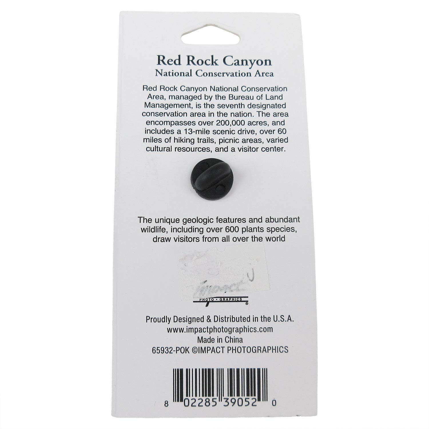 Red Rock Canyon Souvenir US Geological Survey USGS Benchmark Token Pin