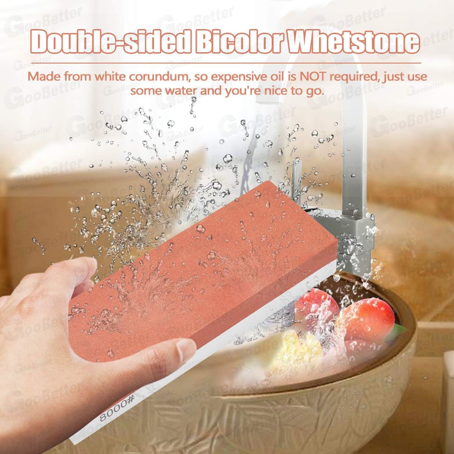 Knife Sharpening Stone Set Professional Whetstone 4 Side Grit 400/1000 3000/8000