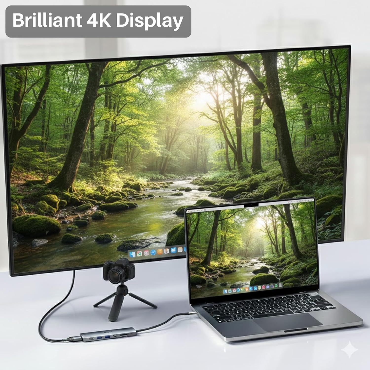 USB-C Hub 7-in-1 Multiport Adapter 4K@30Hz HDMI USB 3.0/USB 2.0/100W PD Charging