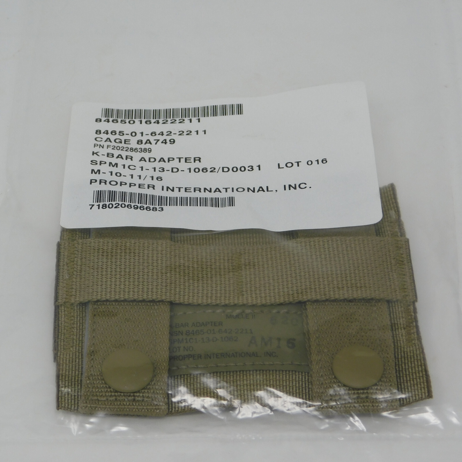 3-PACK - US Military K-BAR ADAPTERS - COYOTE - New in Bag