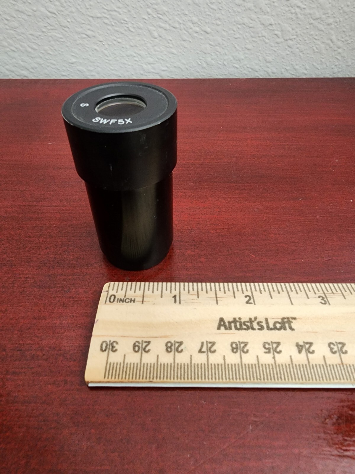 PAIR(2) OF S SWF5X MICROSCOPE EYEPIECES. NO CRACKS OR CHIPS. WORKS