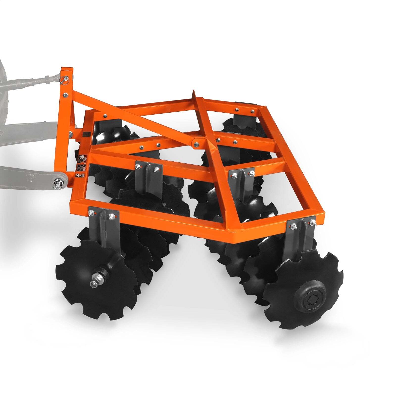 MechMaxx 3 Point Hitch 72" Notched Disc Harrow Plow Tractor Attachments, DH72