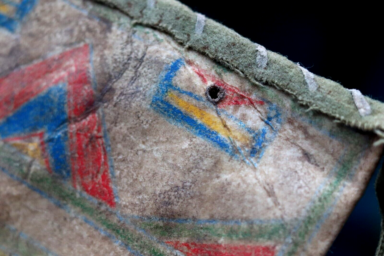 Vintage PARFLECHE BAG antique Native American document pouch Plains Indians