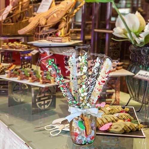 Self Sealing Cellophane Bags: 2x10 Inches Clear Pretzel Rod Resealable 100 Pcs