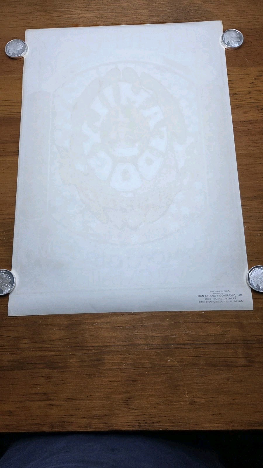 RARE 1966 GRATEFUL DEAD CONCERT POSTER FD-33-3 AVALON EXCELLENT COND.