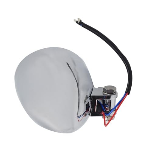 Motorcycle Chrome Visor Headlight Lamp Replacement for Bobber Chopper Dyna 12V