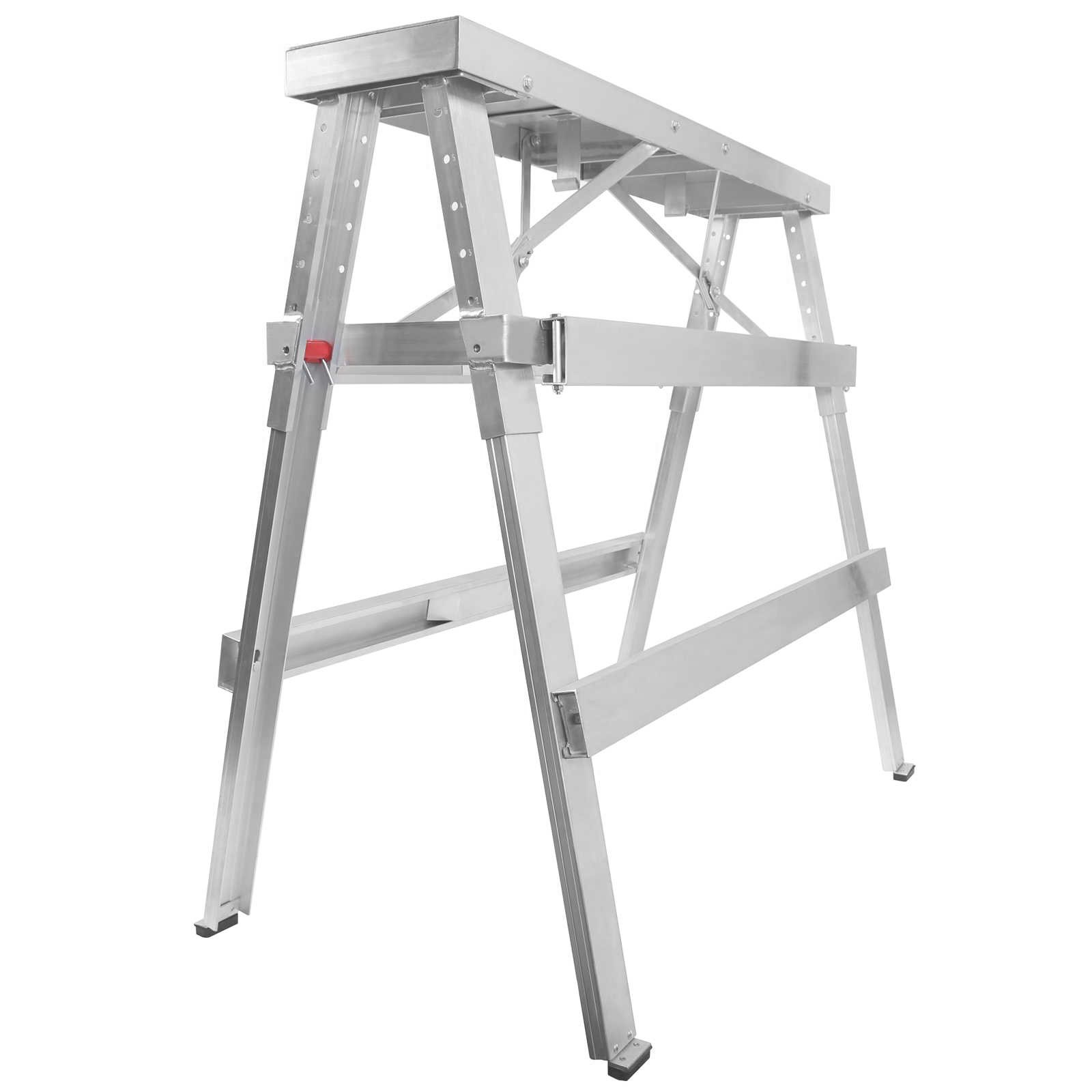 Drywall Bench Sawhorse Step Ladder - Adjustable Height Workbench 18"-44"