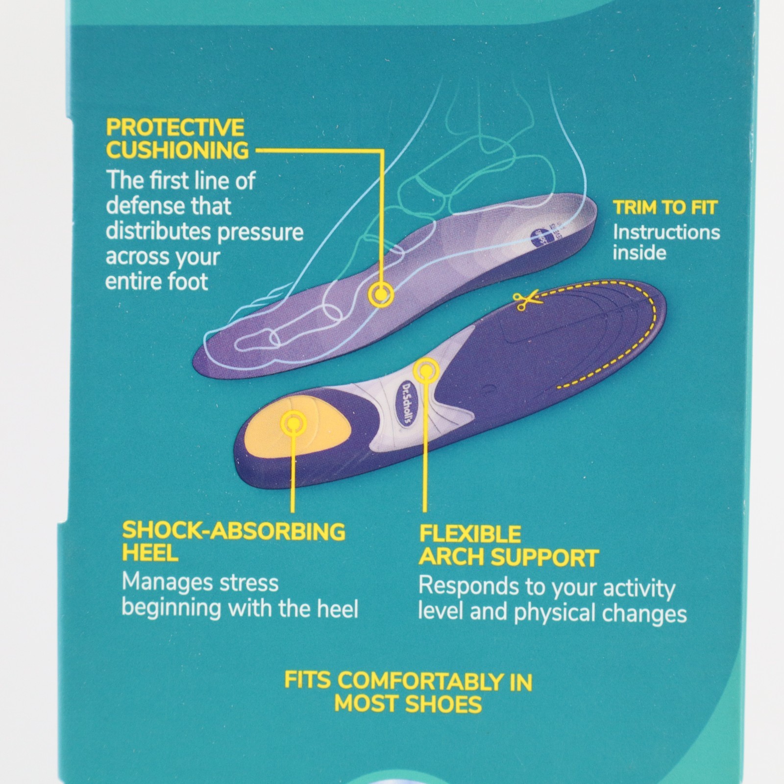 Dr. Scholl's Prevention Prevent Pain Women's Protective Shoe Insoles Size 6-10