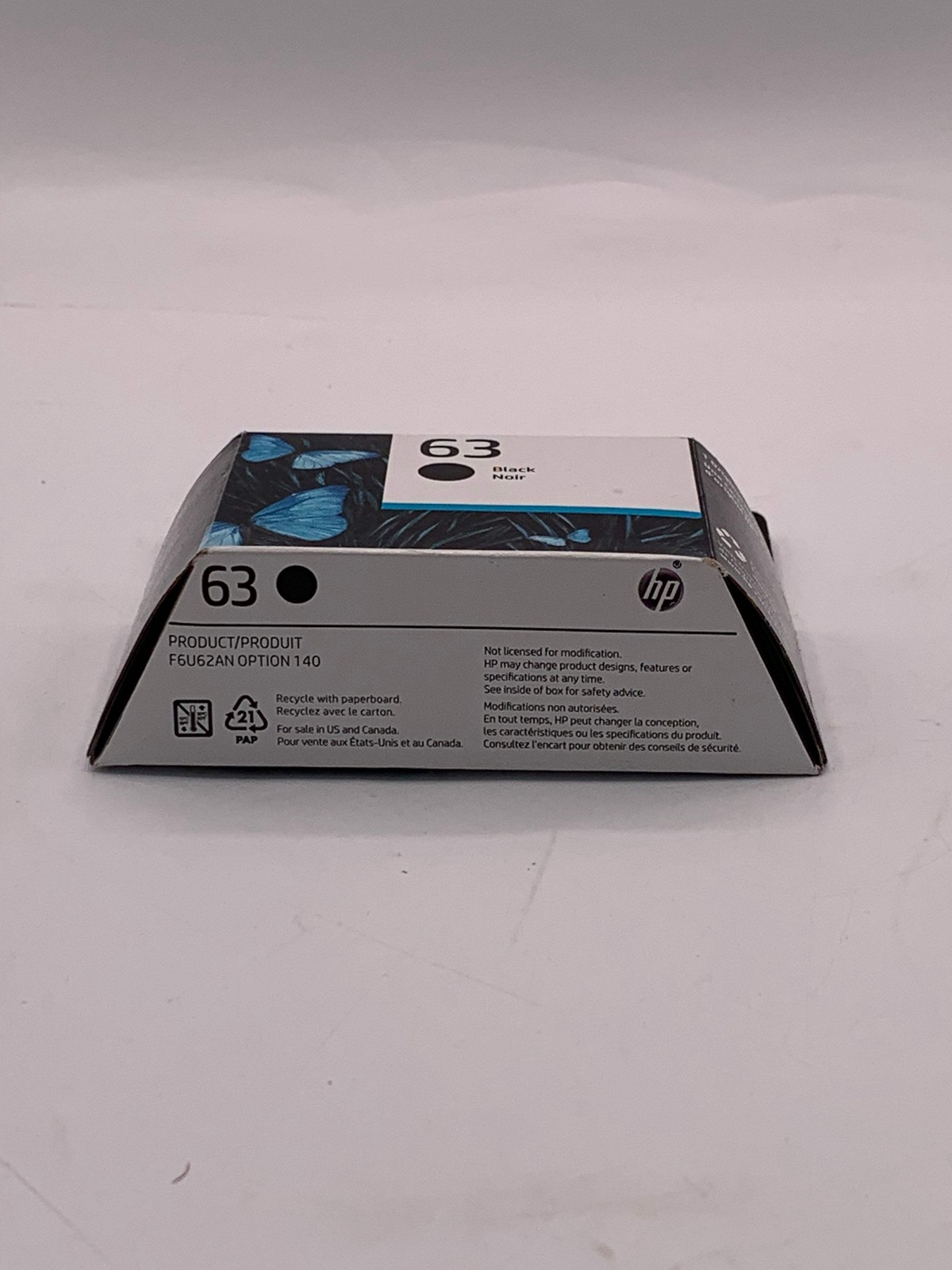 Original Genuine HP 63 Black Printer Ink Cartridge - New In Box OEM