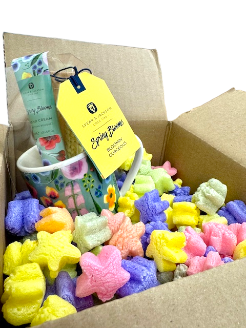 FunPak Packing Peanuts Rainbow Stars Shape MiniPak, .6 cu ft Biodegradable