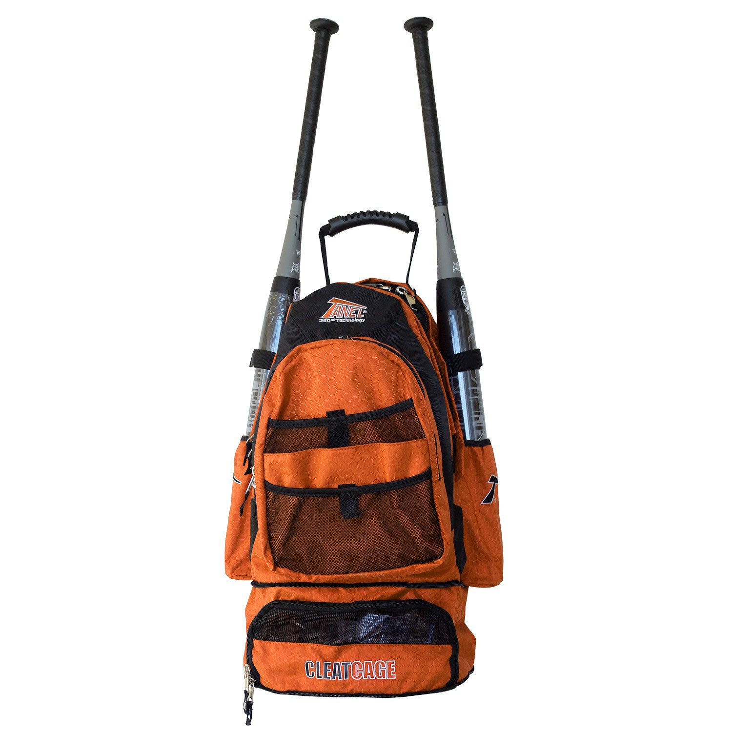 Tanel 360 Bat Pack Baseball/Softball Backpack Bag - Orange