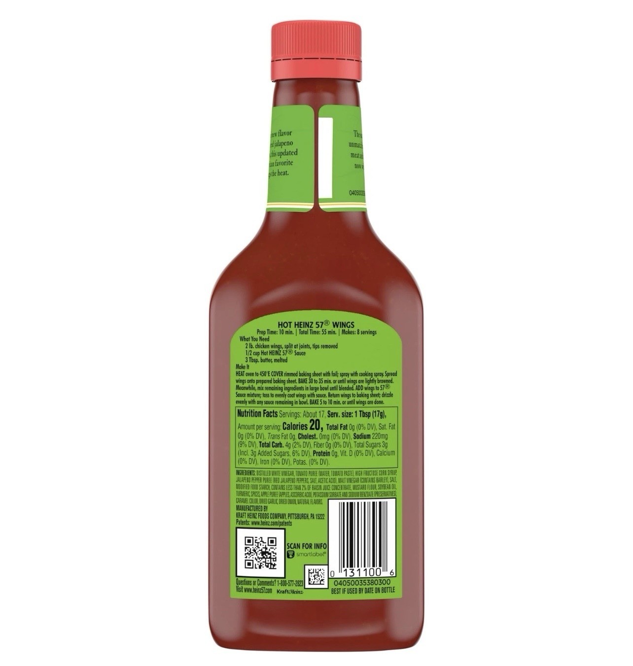 Heinz Hot Sauce 57 Bottle 10 oz Spicy Condiment Flavor Original Zesty Exp 05/26