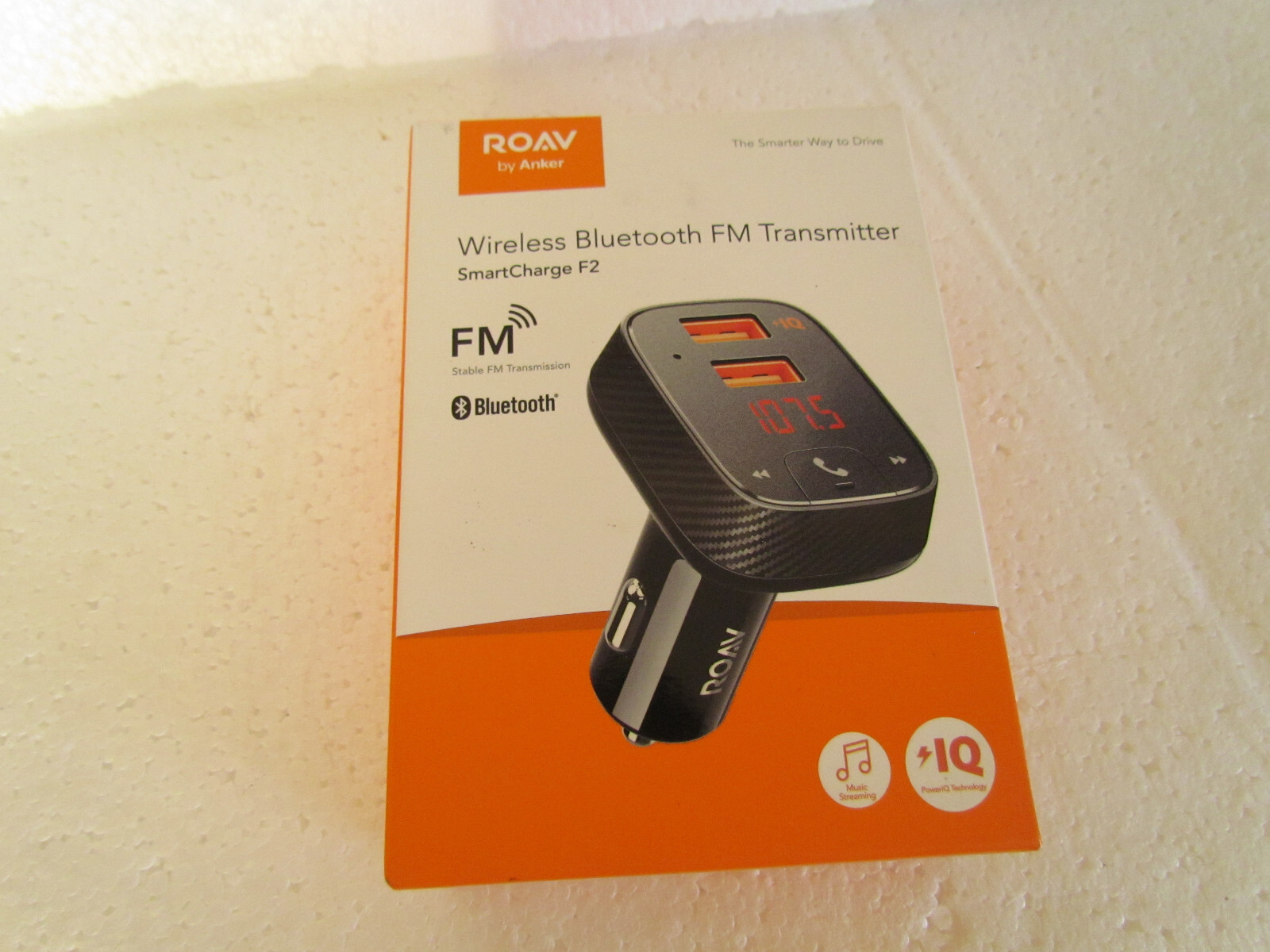 ROAV F2 Smart Charge Bluetooth FM Transmitter Wireless Audio Adapter Car SUV