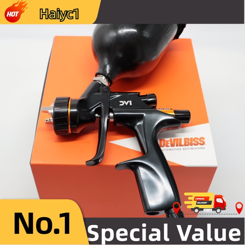 NEW For Devilbiss DV1-B1+1.3 mm 600 ml Cup Car Basecoat Non Digital Gun Base Gun