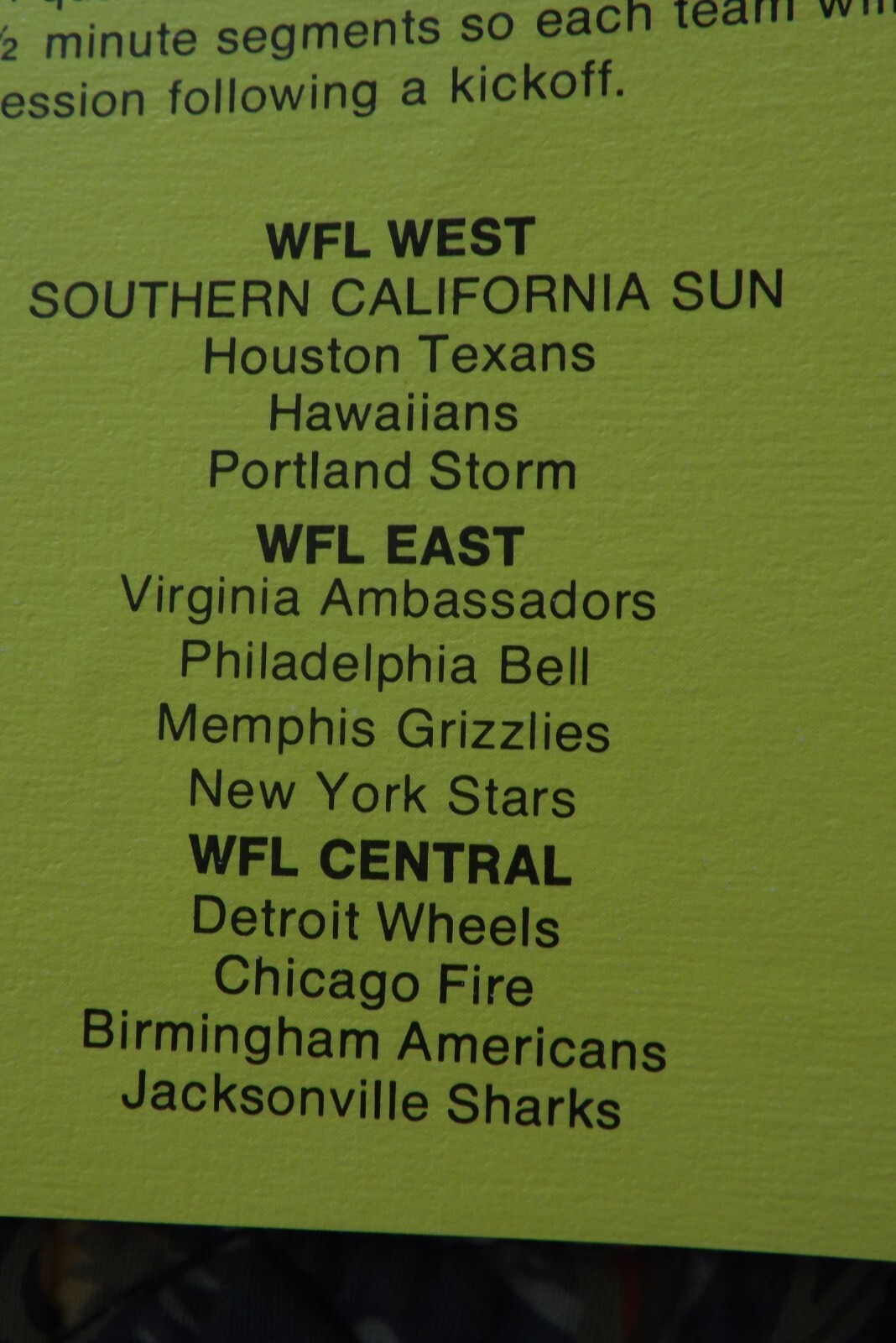1974 Southern California Sun WFL Pre-Season Brochure with Virginia Ambassadors!