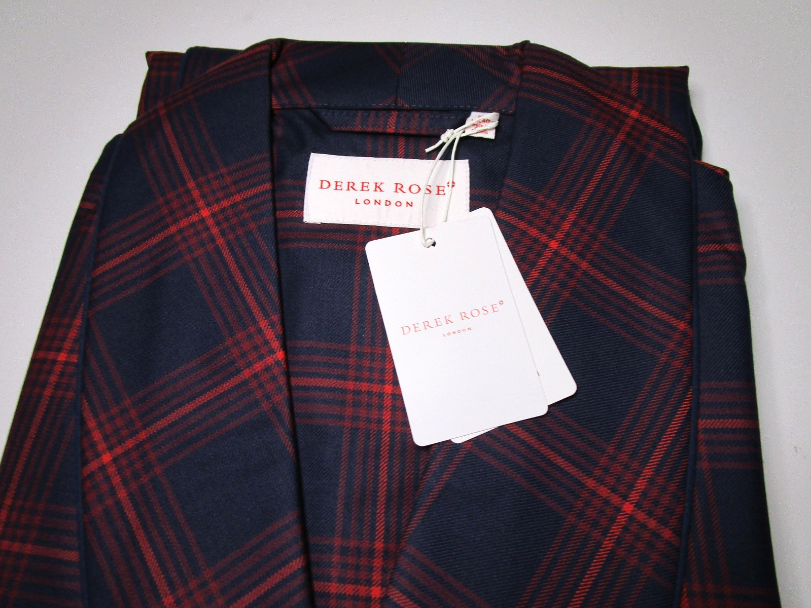 DEREK ROSE MEN'S LUXURY DRESSING GOWN - 100% WORSTED WOOL - RRP. £495 - YORK 40