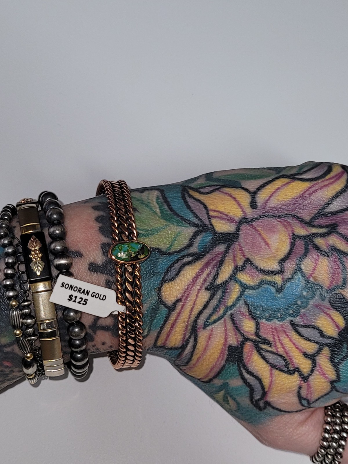 Sonoran Gold Turquoise Copper Cuff Bracelet New Free Shipping