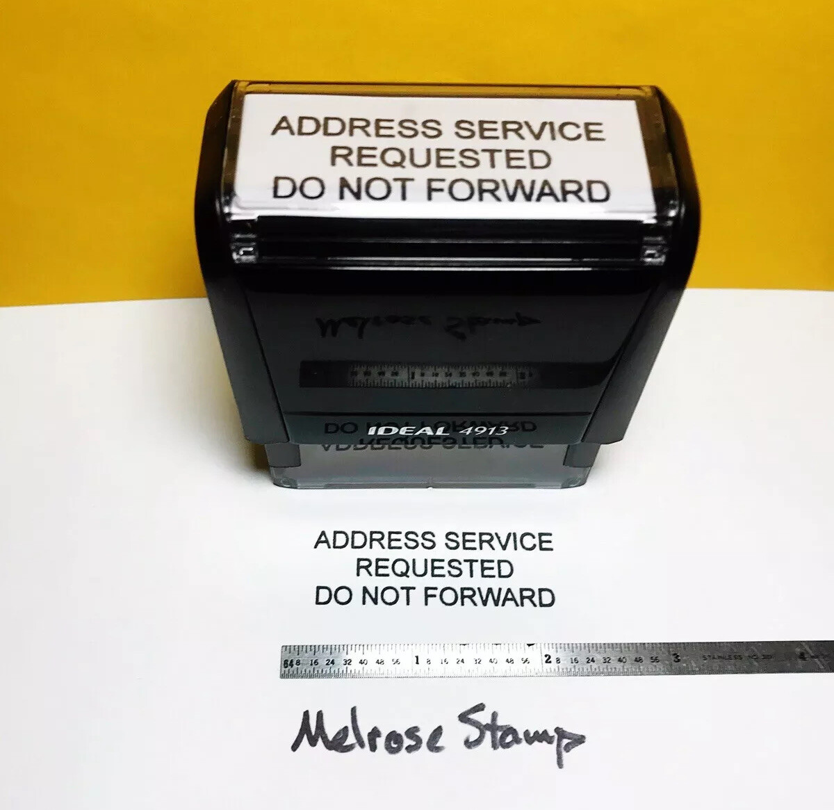 Address Service Requested Do Not Forward Rubber Stamp Black Self Ideal 4913