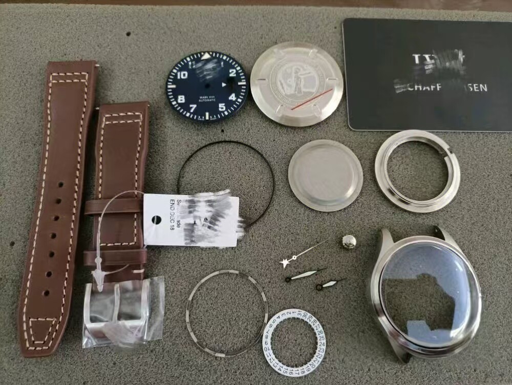 40mm Stainless Steel Watch Case With Band Kit for Iwc mark 17 ETA2824