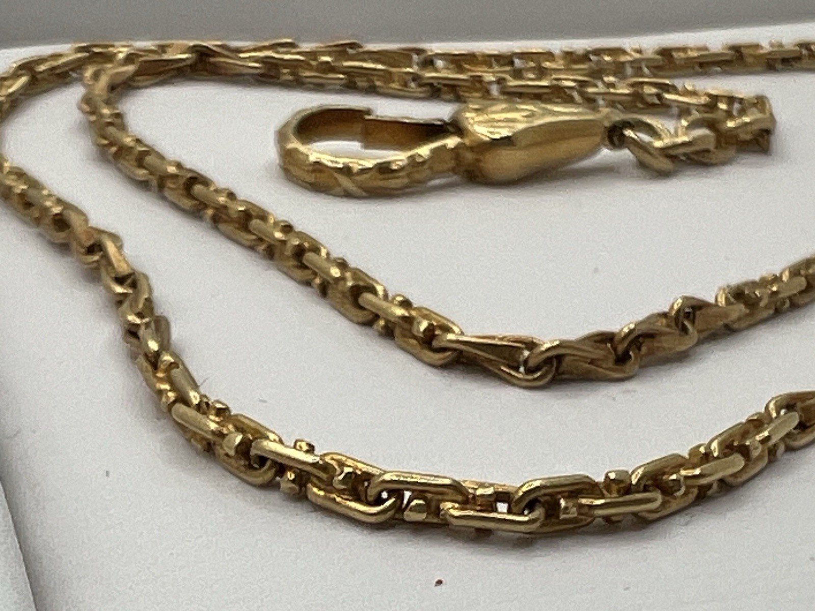 18k 750 Yellow Gold Antique Vintage Pocket Watch Chain - Unique & Unusual Link