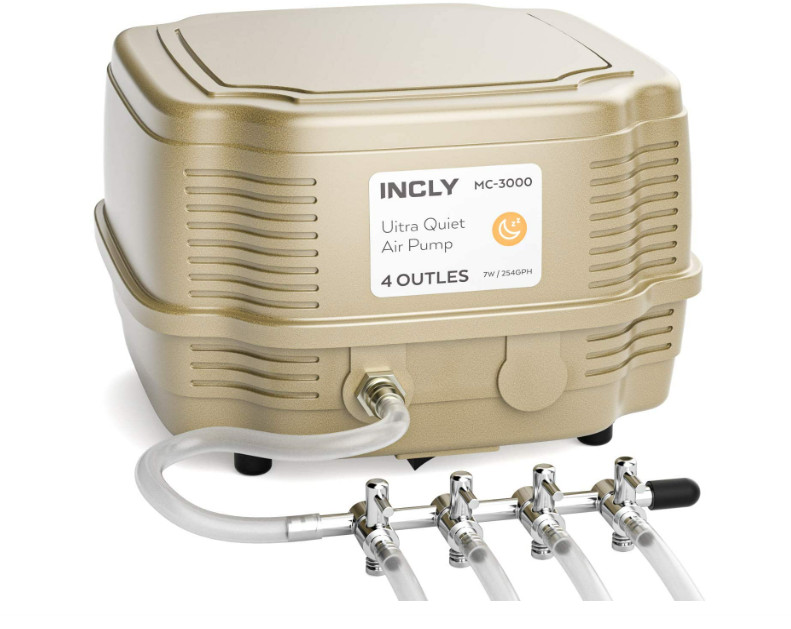 Commercial Air Pump Quiet Oxygen Pump for Aquarium Pond 4 Outlet Fish Tank Pump