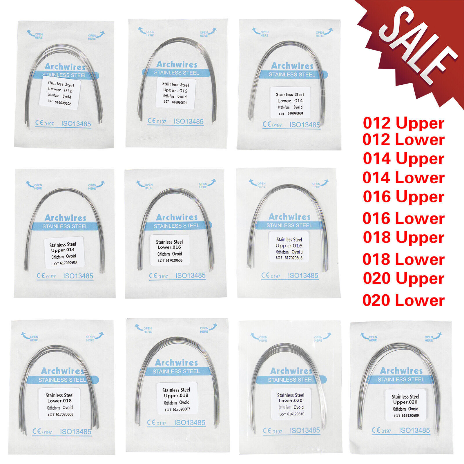 Alambre de arco de ortodoncia dental Alambre de arco redondo de acero inoxidable