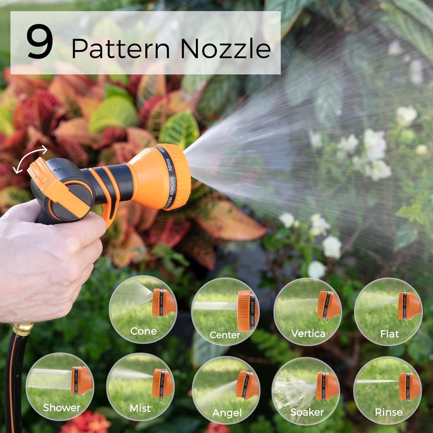 Giraffe Tools Retractable Garden Hose Reel 5/8in 60-115ft Water Hose Wall Mount