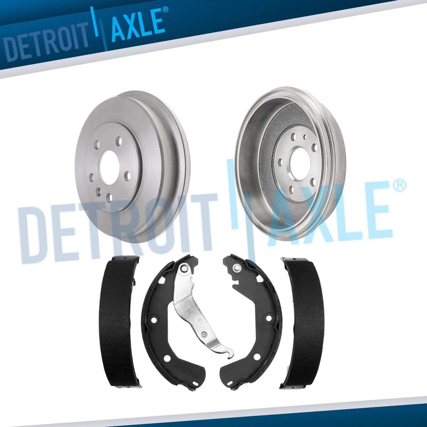 Rear Brake Drums and Premium Brake Shoes Kit for 2012-2019 Chevrolet Sonic Trax