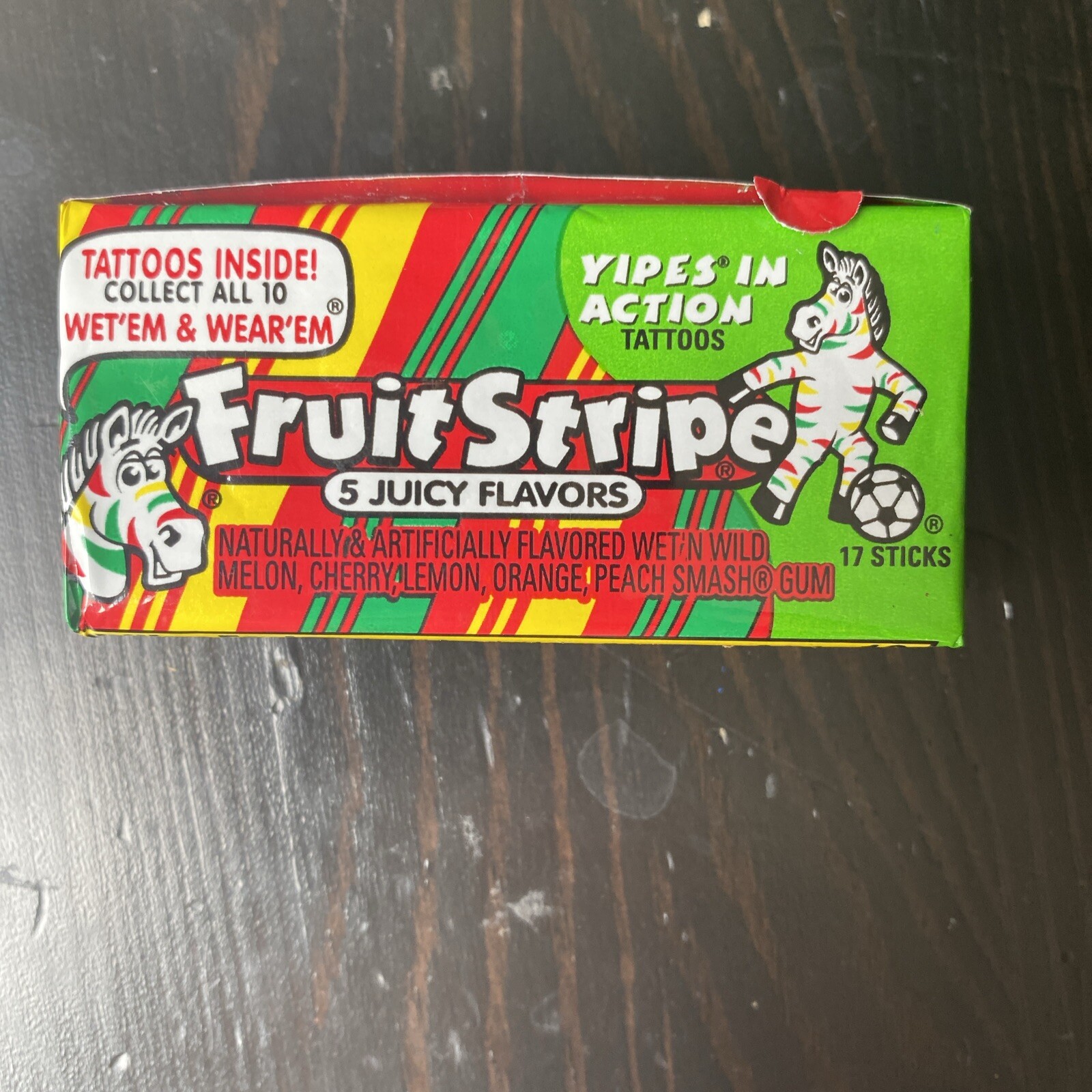 Fruit Stripe Gum Sealed Pack Discontinued Collectible Only Non-Consumable