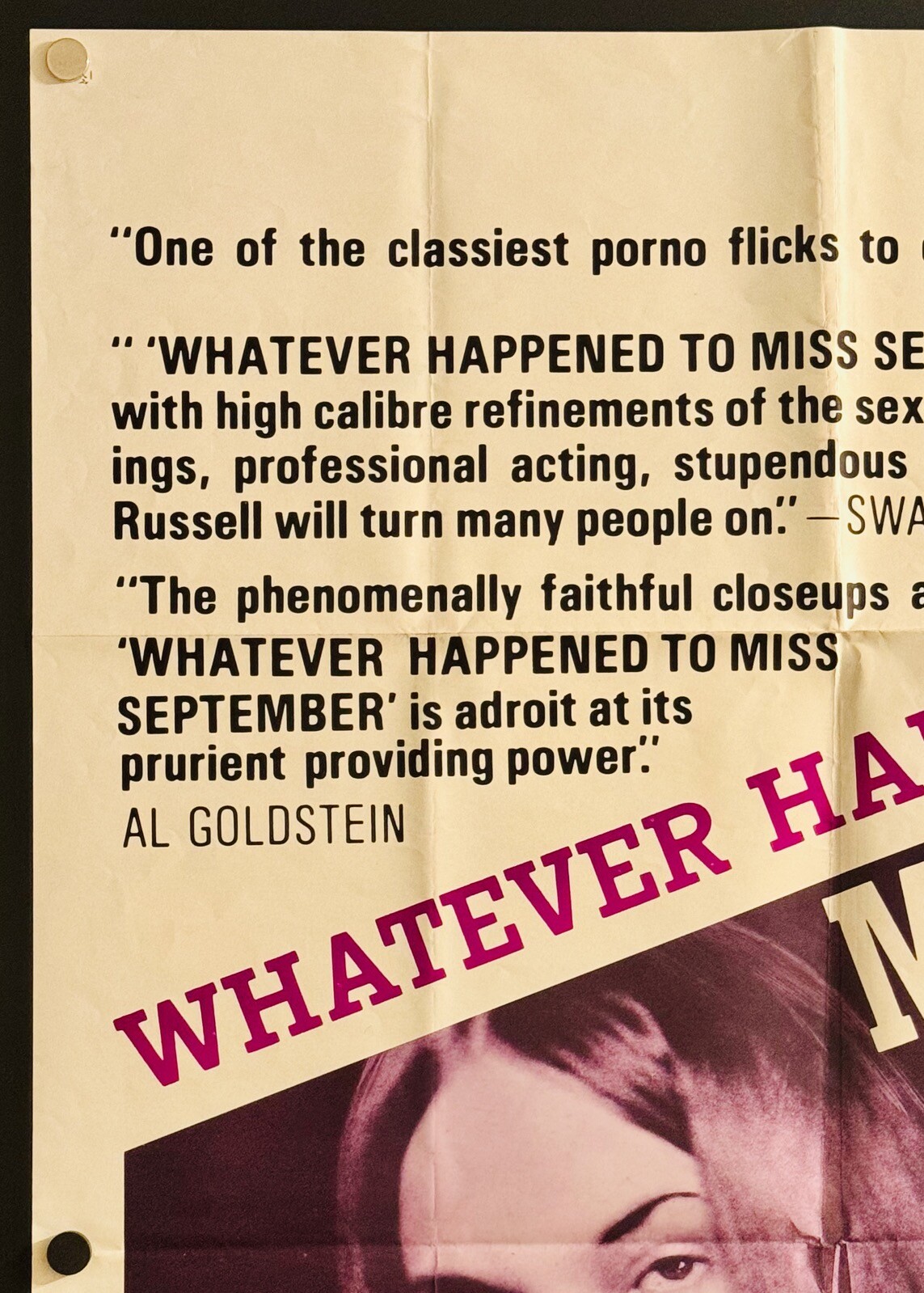 Whatever Happened to Miss September? (1973) 1SH Movie Poster – Fine **Adult**
