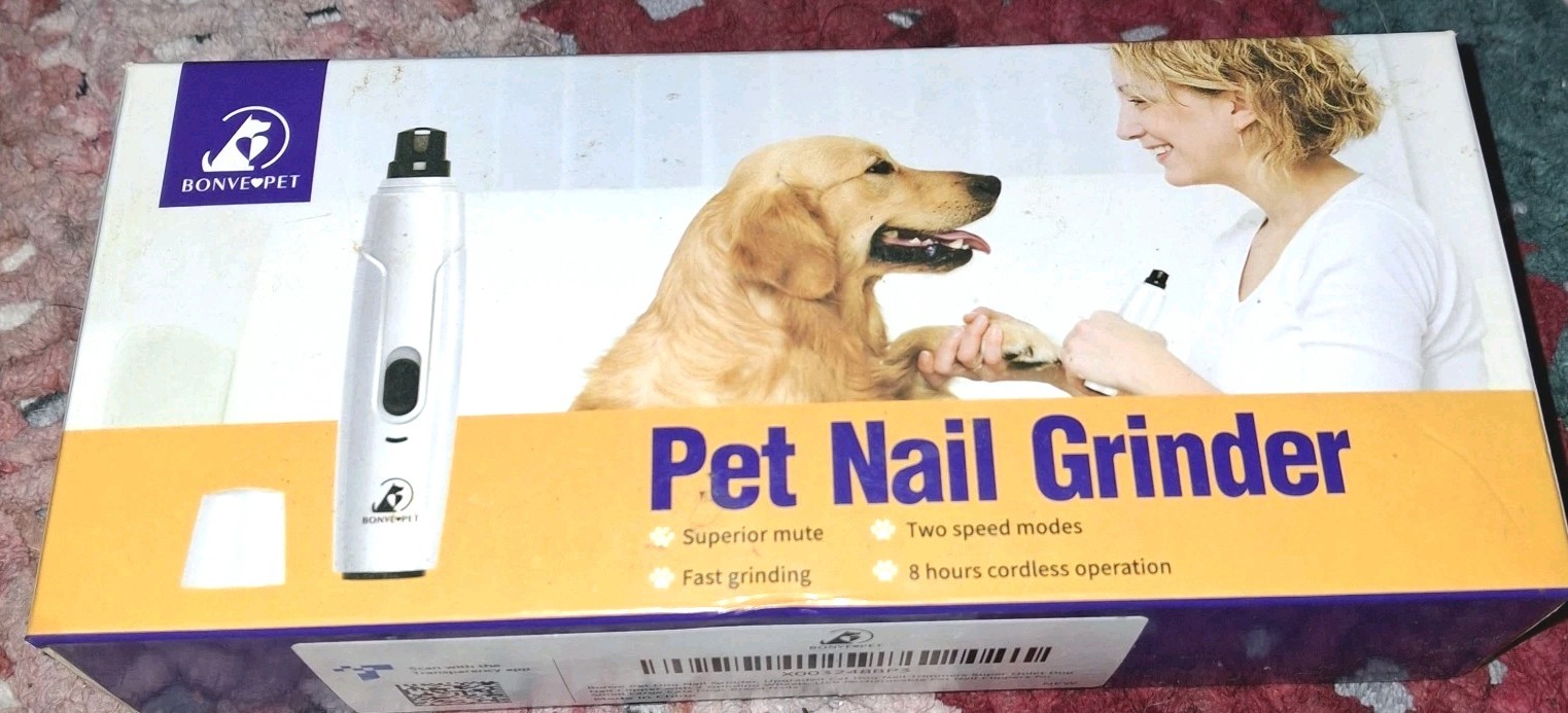 Pet Nail Grinder - BONVE PET - Quiet, Cordless Nail Grinder for Dogs And Cats