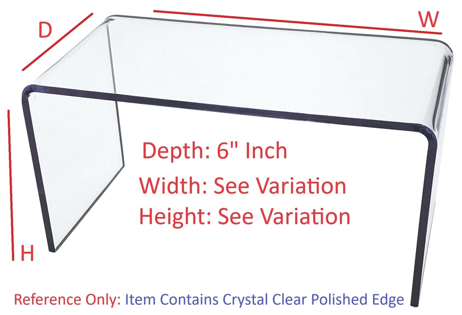 T'z Tagz Any 6-Inch-Deep Clear Acrylic Riser Display Stand New 2 Pack Variation