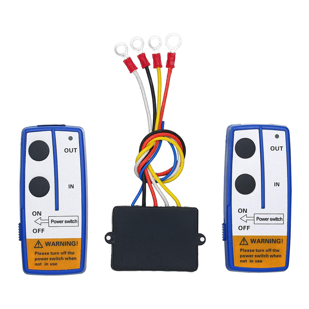 Wireless Winch Remote Control Kit 12V Receiver 150ft Twin Switch Handset Easy