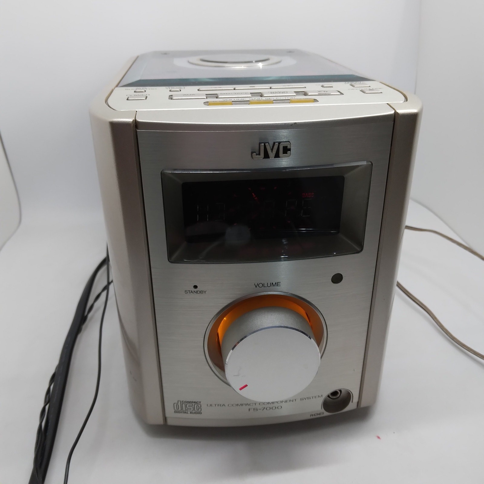 JVC FS-7000 Component System CD Player Radio/AUX/remote Brown Wood Speakers