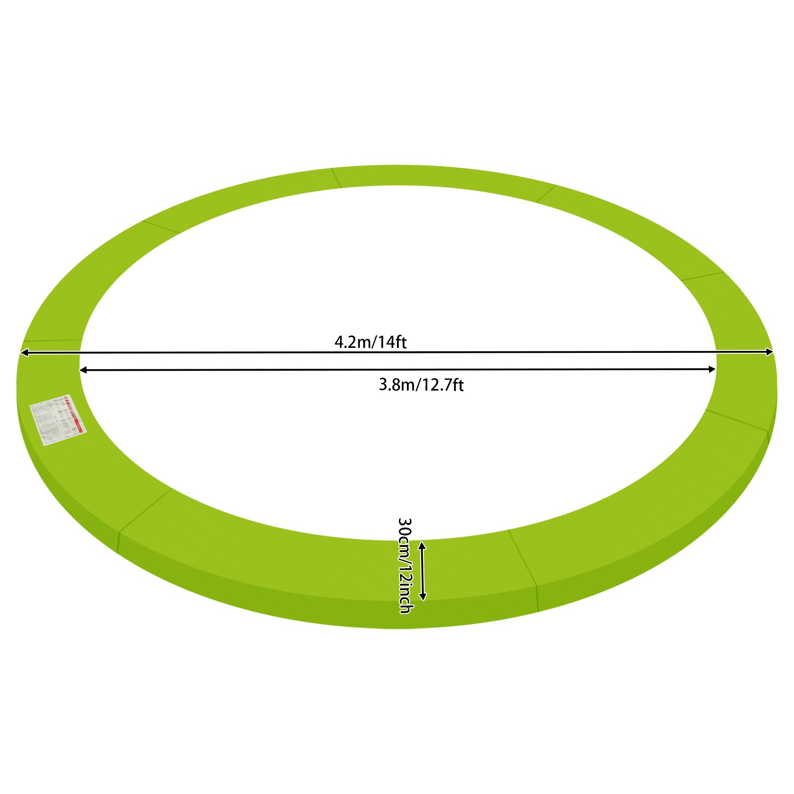 14FT Trampoline Replacement Safety Pad Waterproof Trampoline Protection Cover