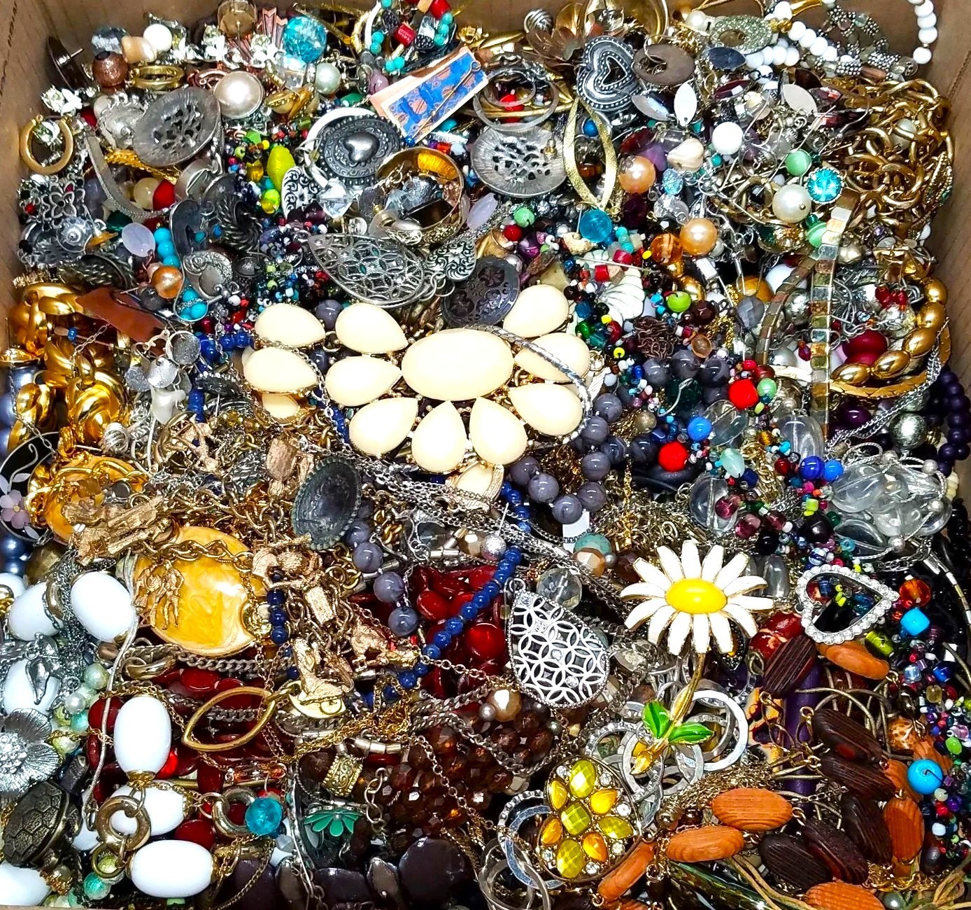 3 Pounds 3 Lbs Old Unsearched Jewelry Lot VTG & Now Junk & Wear & Resell Tangled