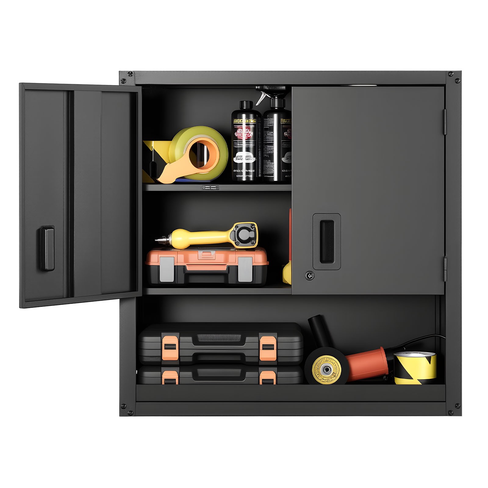 Uimoso 30-Inch Metal Wall Cabinet with Adjustable Shelf for Garage Storage