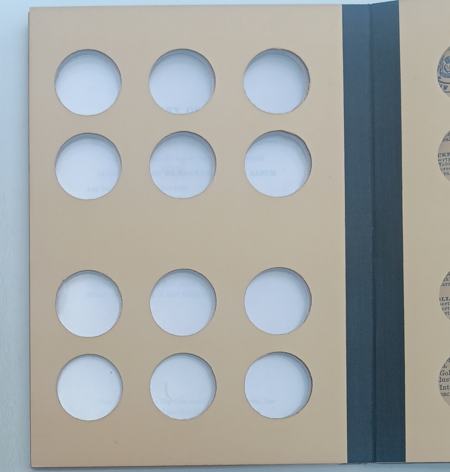 Lot Of 2 Library Of Coins General Blank Half Dollar 50c Size Stock Album VOL. 22