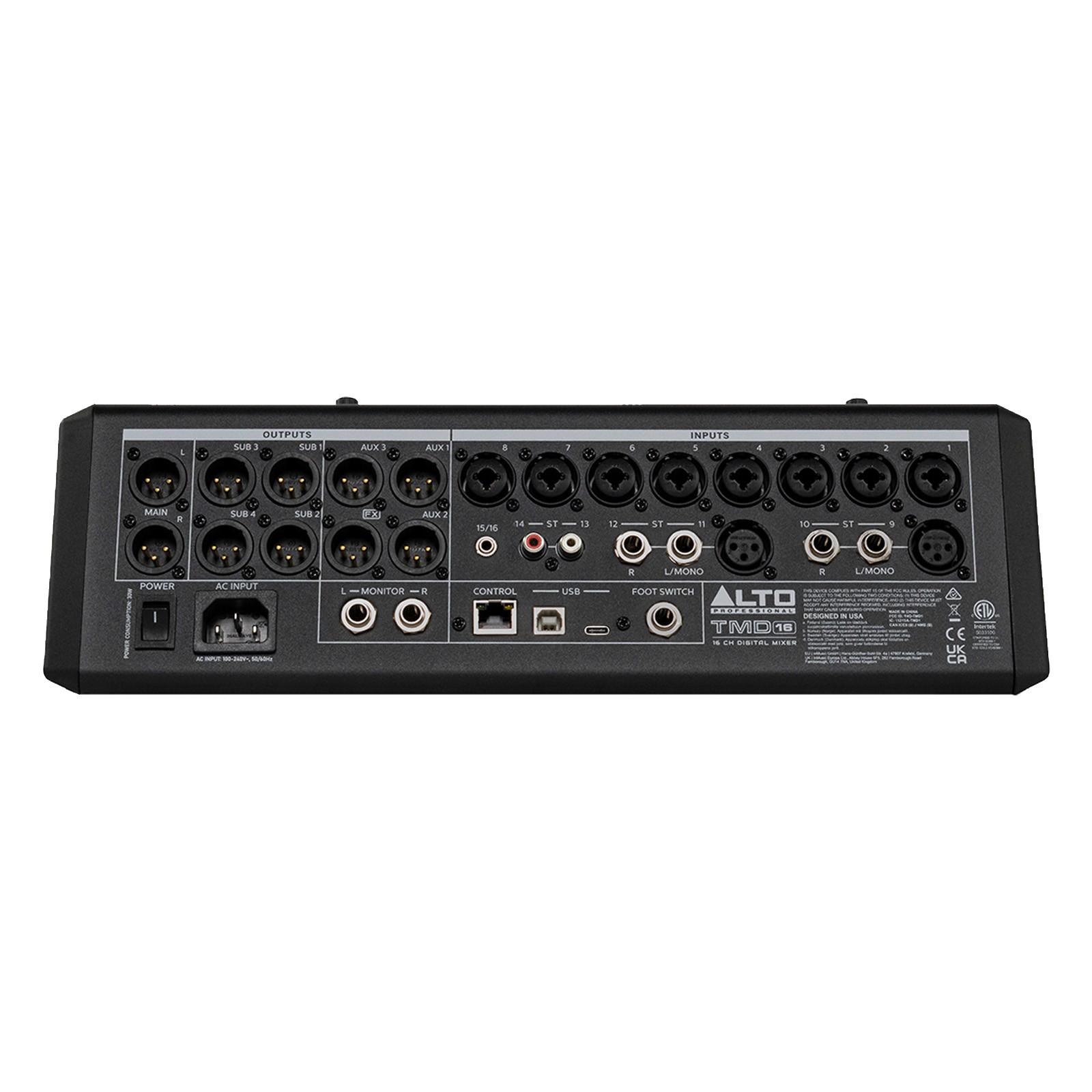 Alto Professional TMD16 16-Channel Digital Mixer with Bluetooth & USB