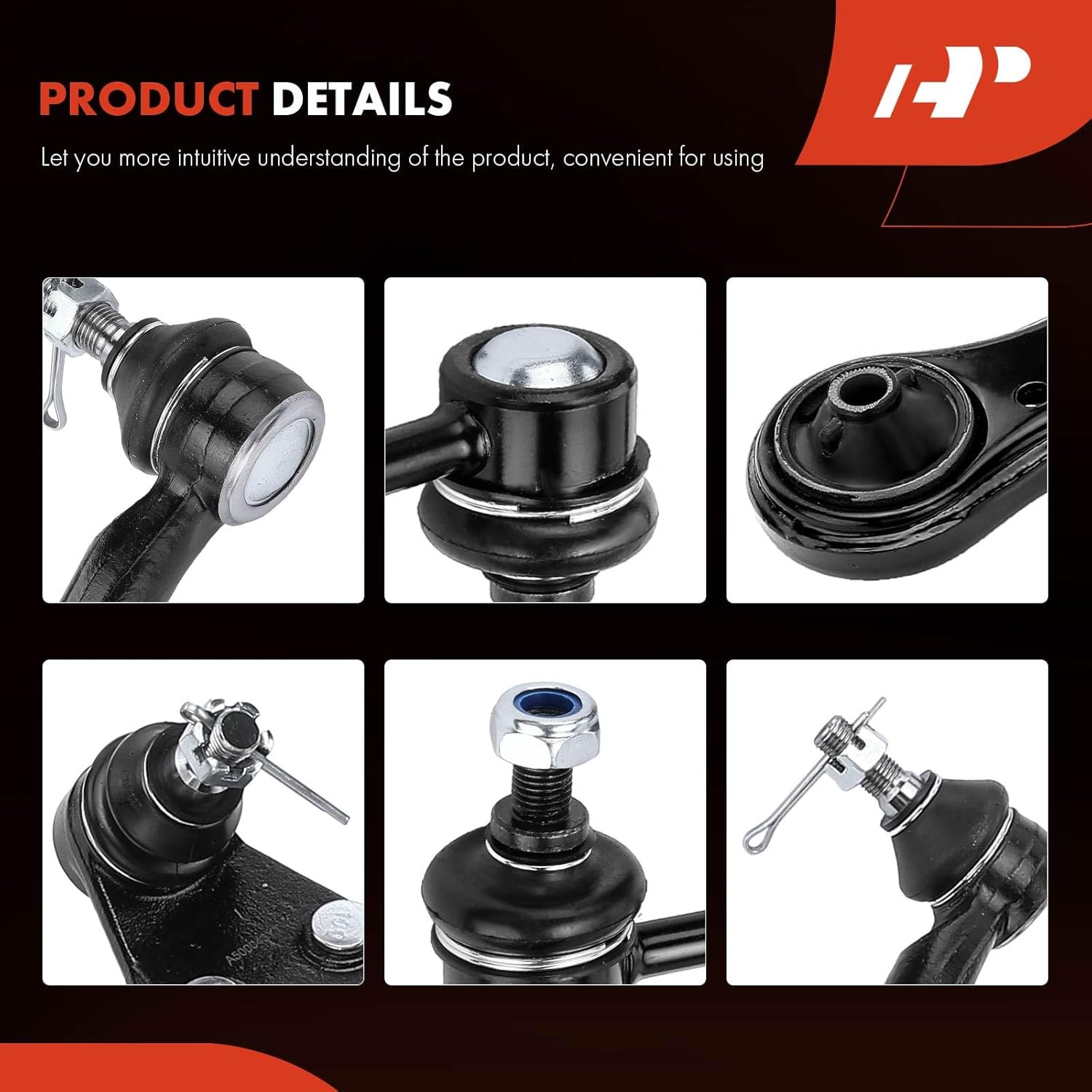 Set of 14 Front Suspension Control Arm Tie Rod Sway Toyota Camry Hybrid 2007-11